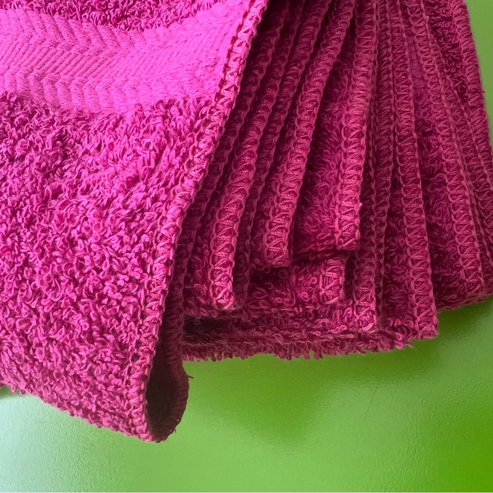 10 Cotton Wash Cloth bundle DARK PINK purple Kohl’s THE BIG ONE brand NEW BRIGHT